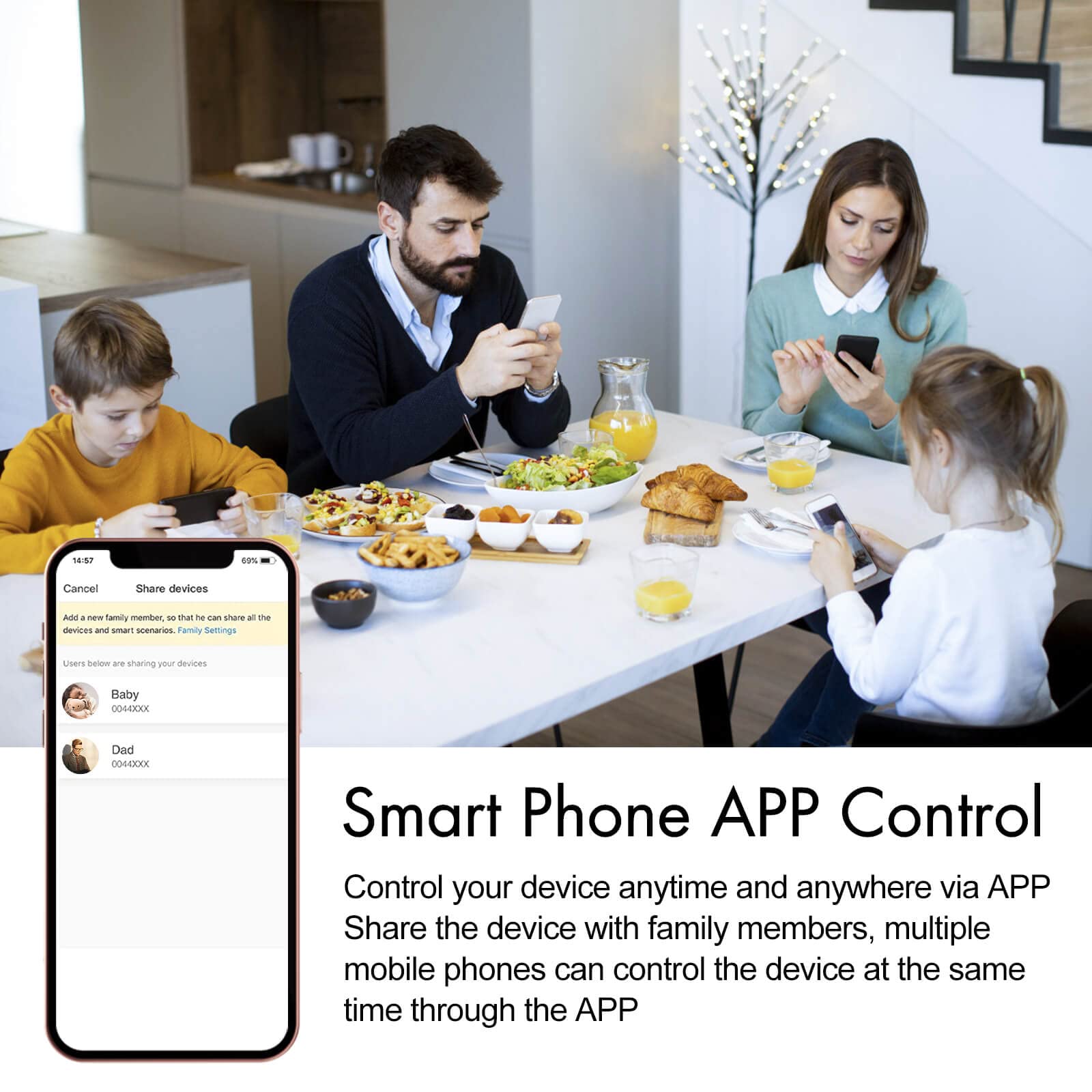 GREENCYCLE WiFi Smart Plug Outlet 2-Pack - Works with Alexa & Google Home, APP & Voice Control, Timer Function, FCC ETL Certified (White) - Perfect for Smart Home Automation, Remote Lighting Control & Energy Saving