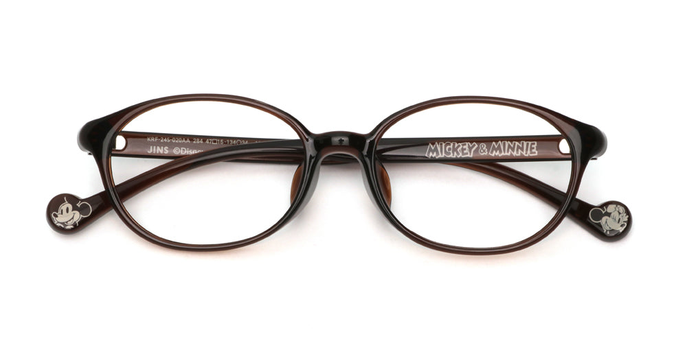 JINS x Disney Mickey & Minnie Duck Eyeglasses for Kids - Frame Style 020 284 | Cute Cartoon Character Glasses for Children's Daily Wear & Disney Costume Accessories