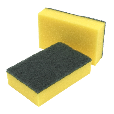 3-Pack Heavy Duty Scrub Sponges for Kitchen Cleaning - Commercial Grade Scouring Pads (15x10x3cm) - Perfect for Pots, Pans, Dishes & Tough Stains
