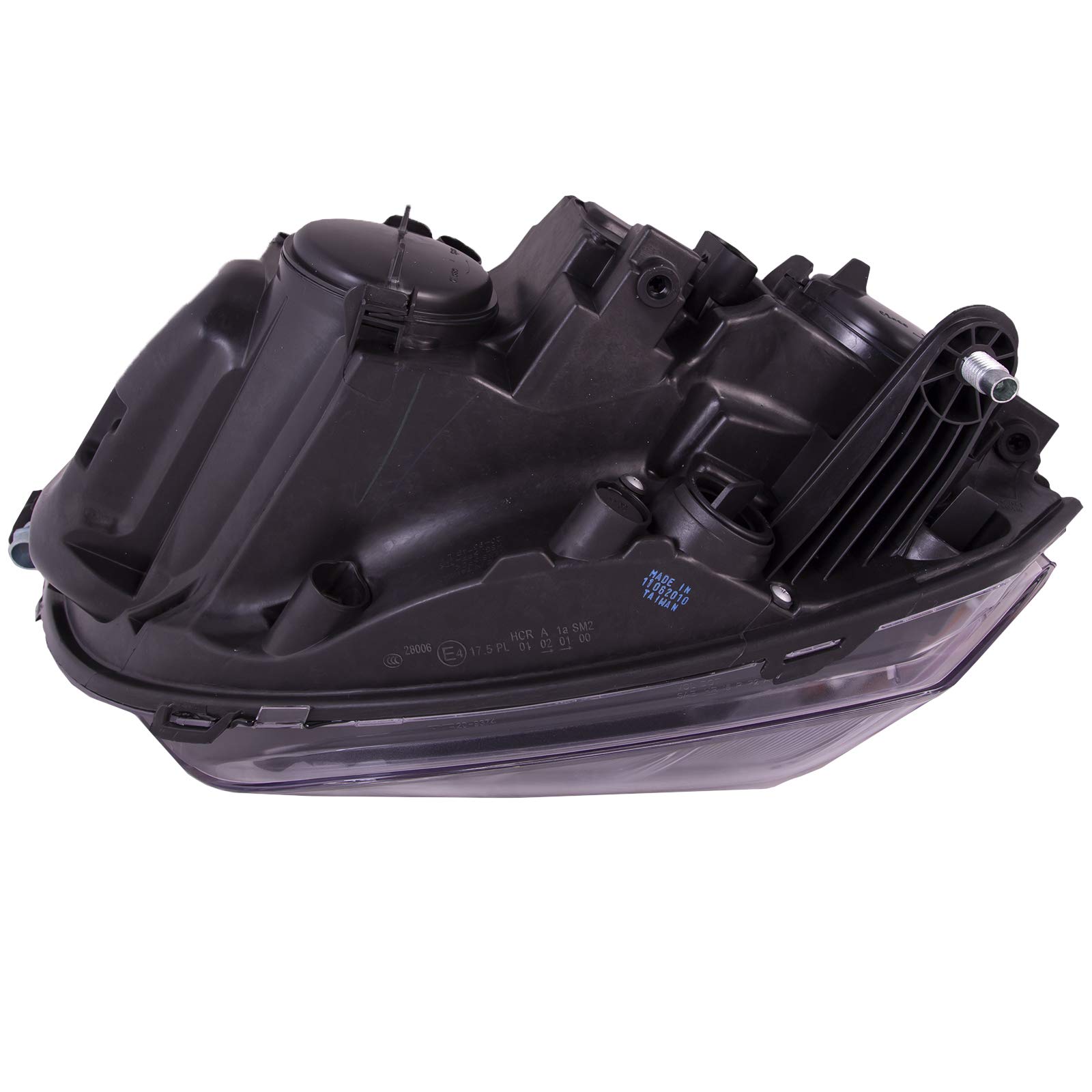 PERDE Halogen Headlight Assembly with Black Housing & Clear Lens - Compatible with Mercedes-Benz GLK 2010-2012 | Replacement for Dim or Broken Headlights | Perfect for Night Driving & Off-Road Adventures