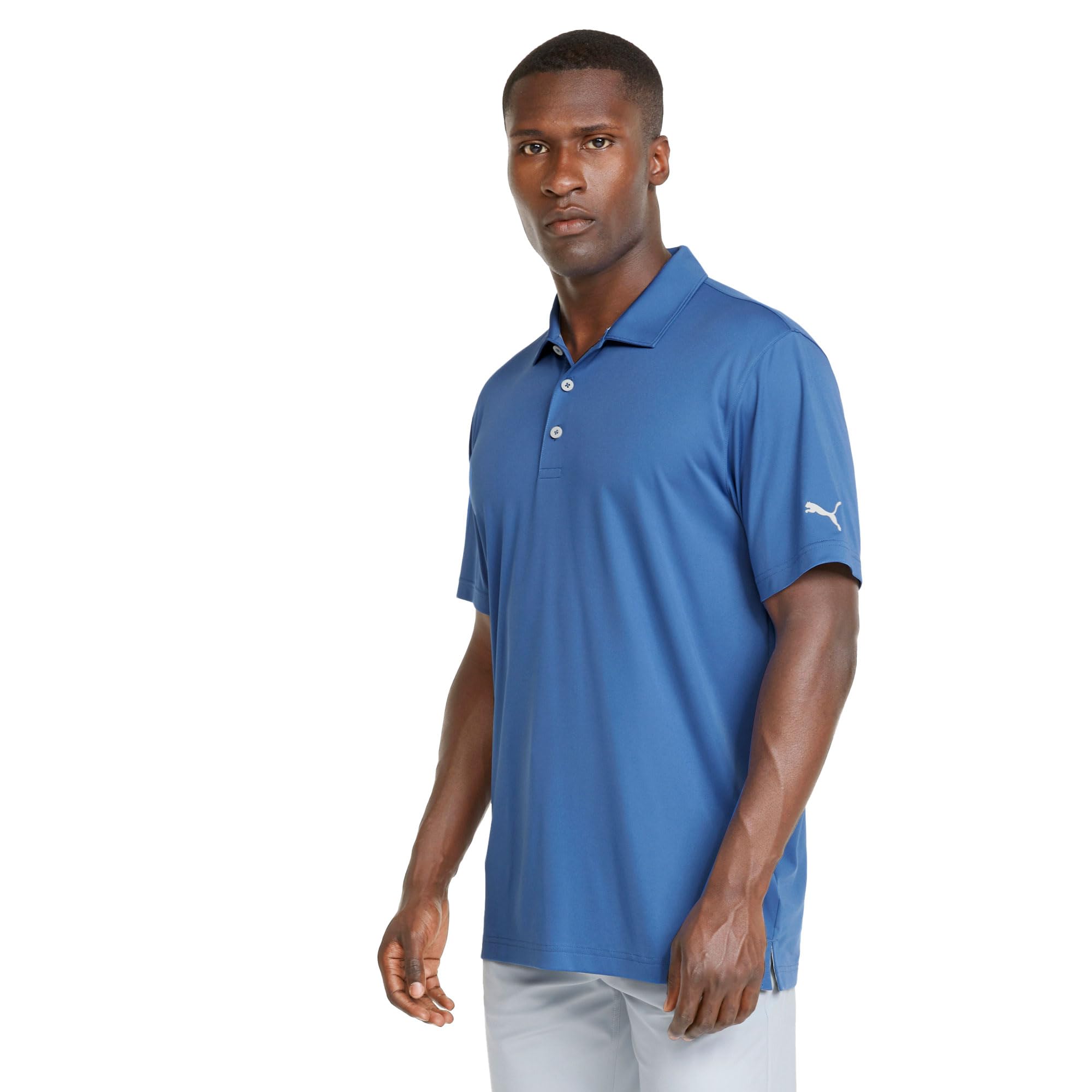 Puma Men's Gamer Golf Polo Shirt - Moisture Wicking, UV Protection, Comfort Fit - Bright Cobalt Blue, Size XL - Perfect for Golf Courses, Casual Wear & Outdoor Activities
