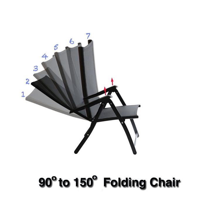 Heavy Duty Adjustable Reclining Folding Chair - Steel Frame Outdoor Indoor Camping Chair for Garden, Pool, Deck, Backyard (Set of 12) - Perfect for Relaxing, Sunbathing, and Outdoor Gatherings