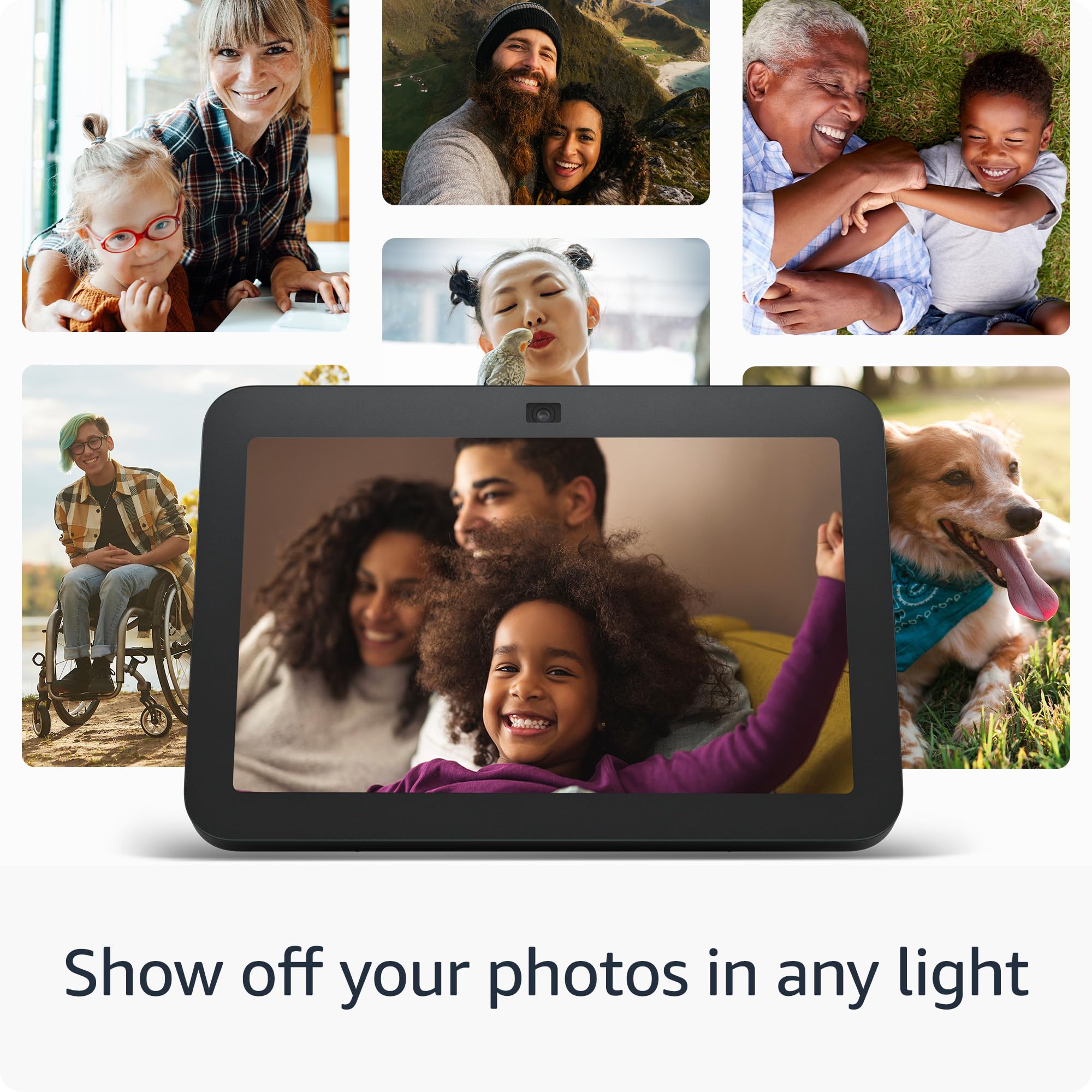 Amazon Echo Show 8 (2nd Gen, 2023) - Smart Display with Alexa, Spatial Audio & Smart Home Hub - Glacier White - Perfect for Kitchen, Living Room & Bedroom Smart Home Control