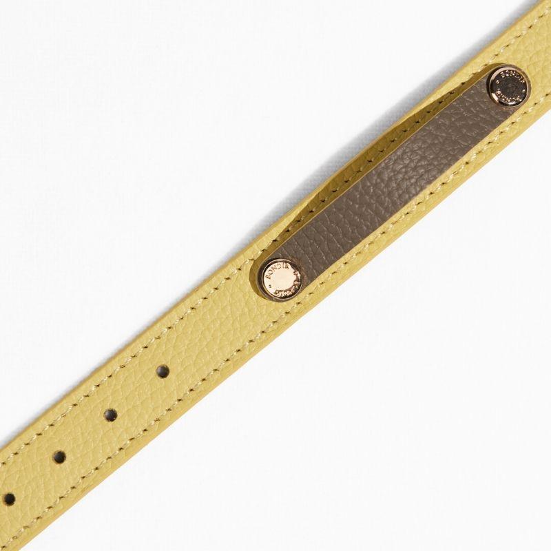 Slim Rosy Leather Dog Collar - Adjustable Pet Collar for Small Medium Dogs - Comfortable Stylish Collar for Daily Walks & Outdoor Adventures