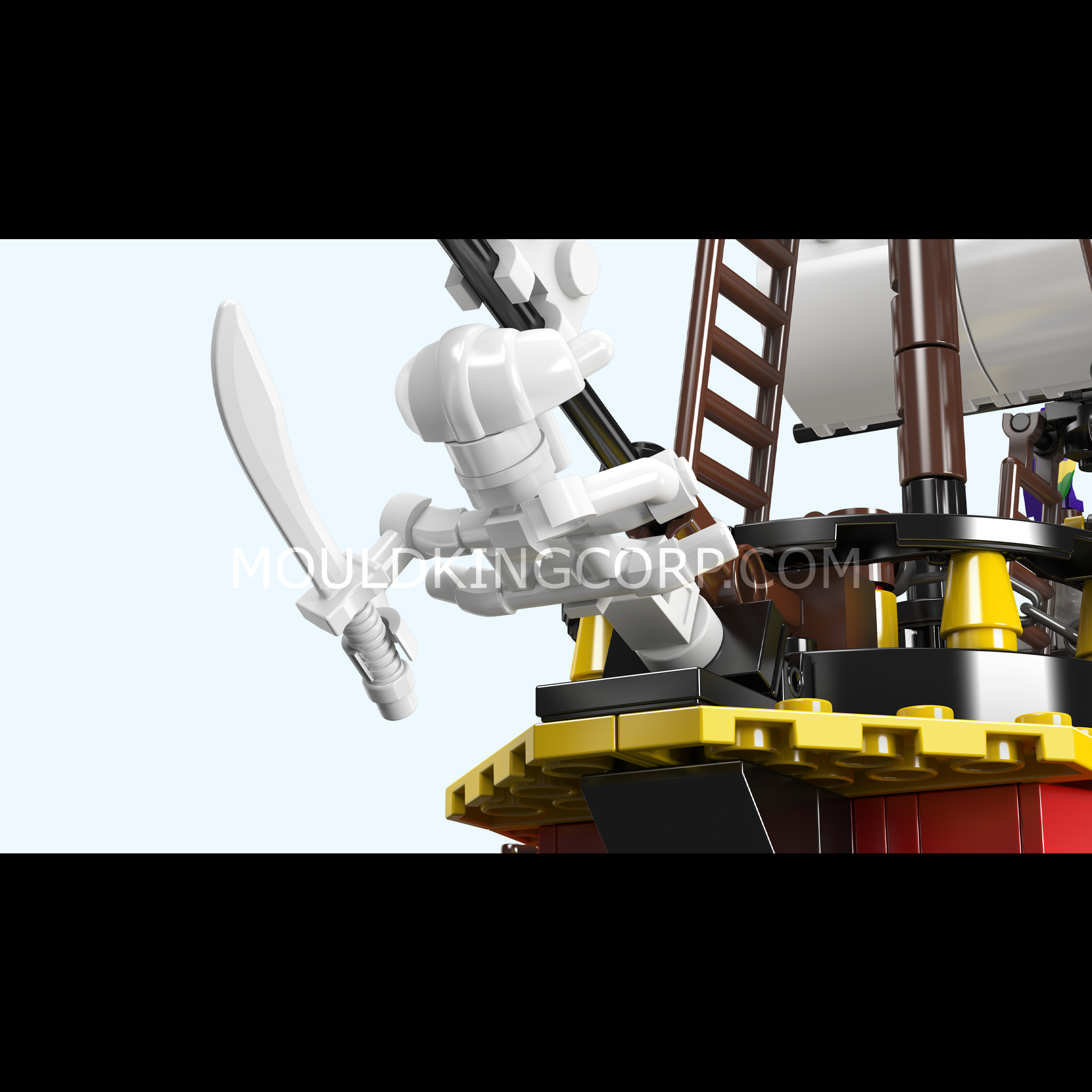 Mould King 10137 Redbeard’s Revenge Pirate Ship Building Set | 928 Piece Model Kit for Adults & Teens | Perfect for Collectors, Display & Creative Play