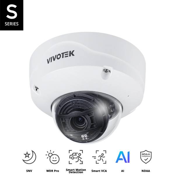 Vivotek FD9391-EHTV-V2 8MP Dome Security Camera - Indoor/Outdoor Surveillance, Night Vision, Weatherproof for Home & Business Security Monitoring