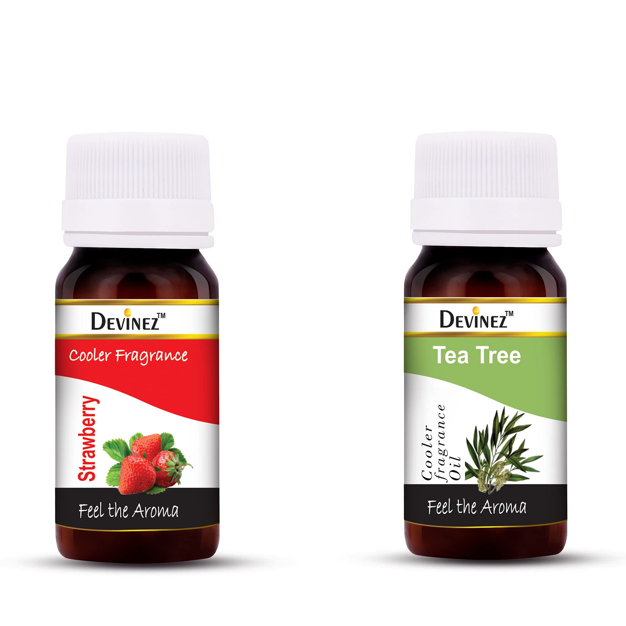 Devinez Strawberry & Tea Tree Cooler Perfume Set - 2 x 30ml Fresh Scent for Women, Long Lasting Fragrance Oil | Perfect for Summer Days, Office Wear & Date Nights