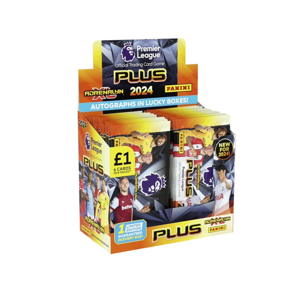 2023-24 Panini Adrenalyn XL Plus Premier League Trading Cards - 50-Pack Box with 300 Collectible Cards for Soccer Fans & Card Collectors - Perfect for Gifts, Trading, and Fantasy League Games