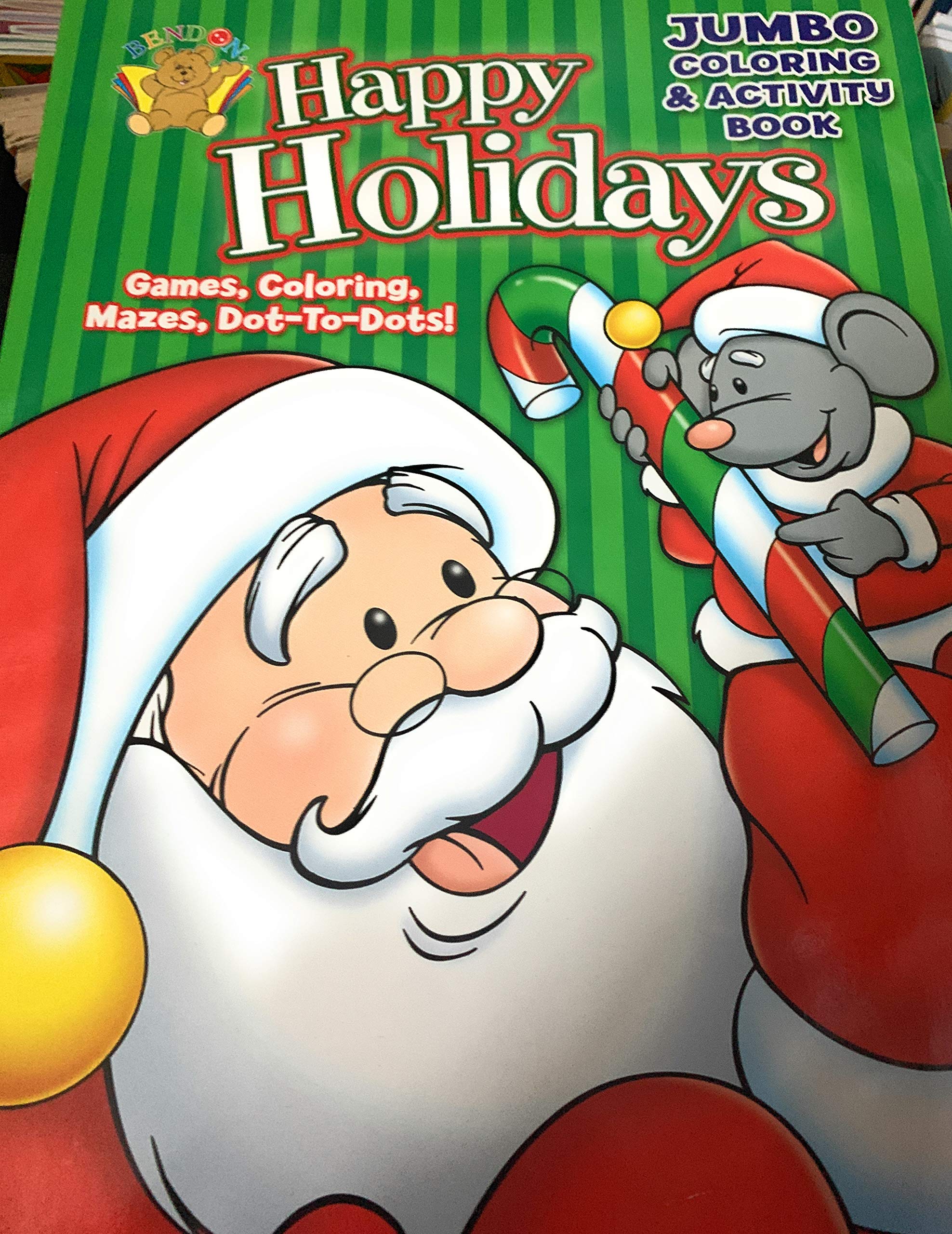 JUMBO Holiday Coloring & Activity Book for Kids - Santa Claus Cover | Fun Christmas Gift & Travel Activity for Children
