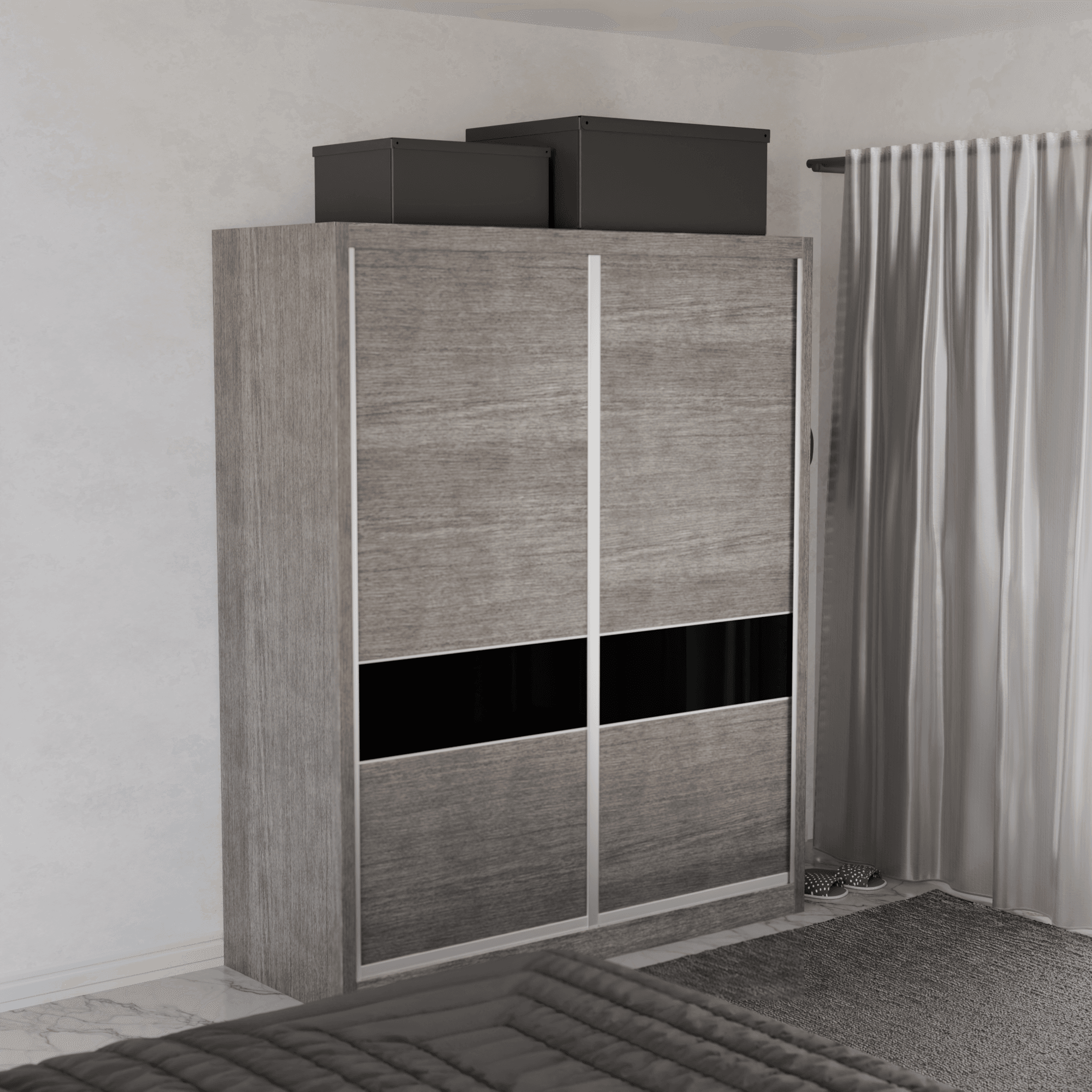 Modular Wardrobe System W04 - Customizable Closet Organizer for Bedroom & Walk-In Closets | Space-Saving Storage Solution with Adjustable Shelves & Hanging Rods | Perfect for Home Organization & Small Spaces