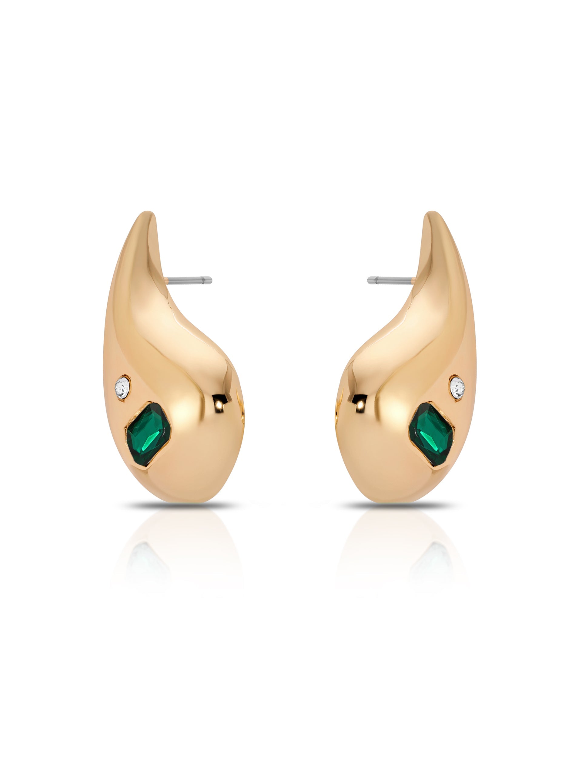 Emerald Droplet Earrings - Elegant Green Gemstone Dangle Earrings for Women | Perfect for Weddings, Parties & Special Occasions