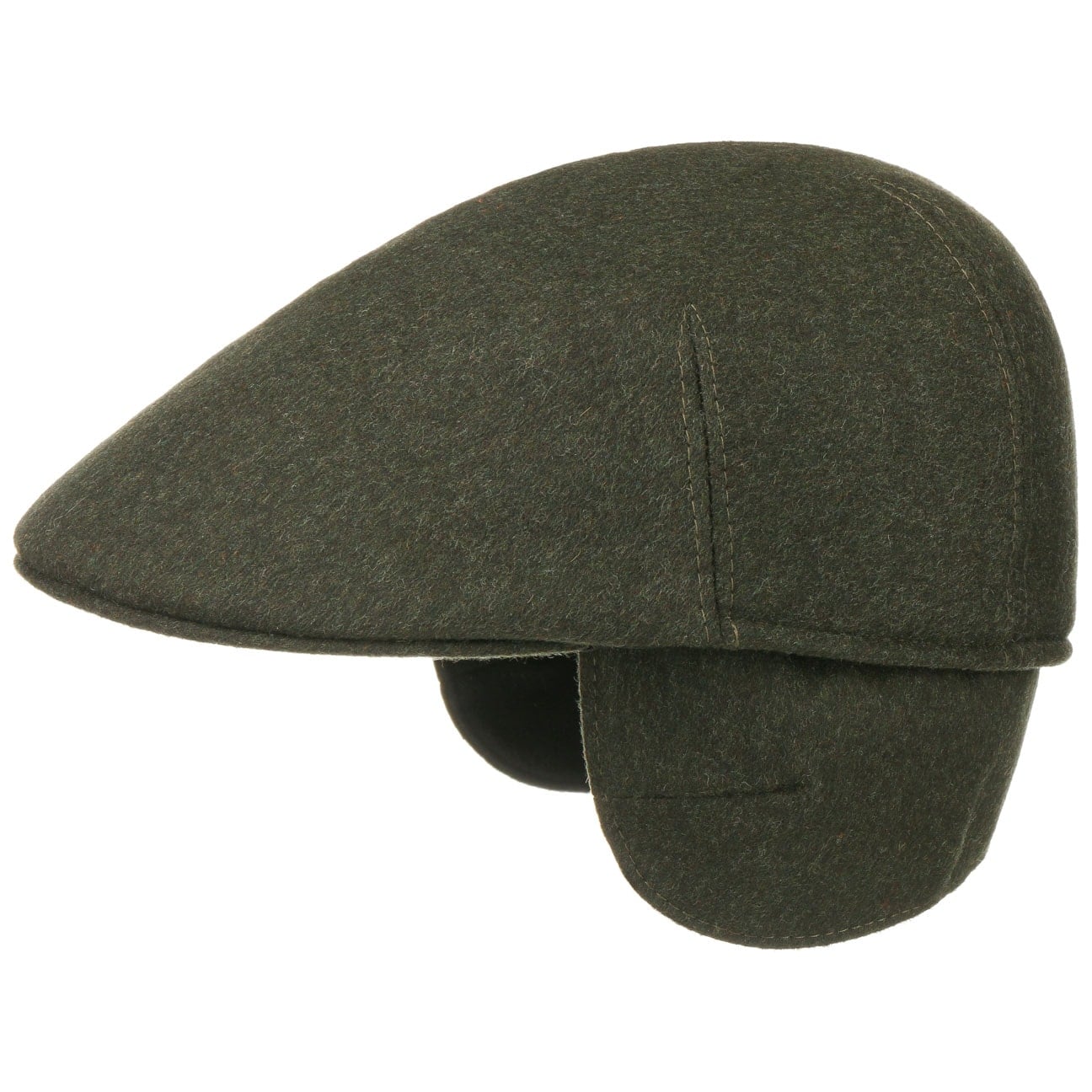 Lodenhut Manufaktur Men's Winter Flat Cap with Ear Flaps - Warm Wool Blend Hat for Outdoor Activities, Hunting & Cold Weather Protection