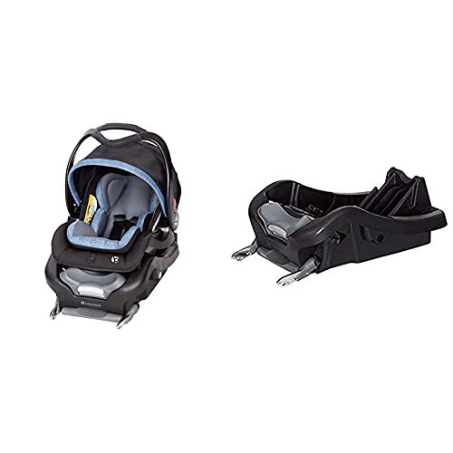 Baby Trend Secure Snap Tech 35 Infant Car Seat - Chambray & Black Car Seat Base | Safe & Comfortable for Newborns | Perfect for Travel, Daily Commutes & Family Outings
