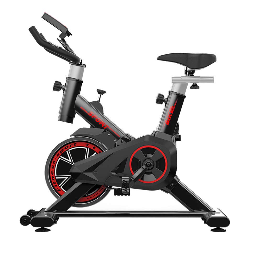 Premium Indoor Cycling Exercise Bike with Comfortable Seat Cushion & Multi-Grip Handlebars - Heavy Flywheel Stationary Bike for Home Gym Workouts | Ideal for Cardio Training, Weight Loss & Spin Classes (Black)