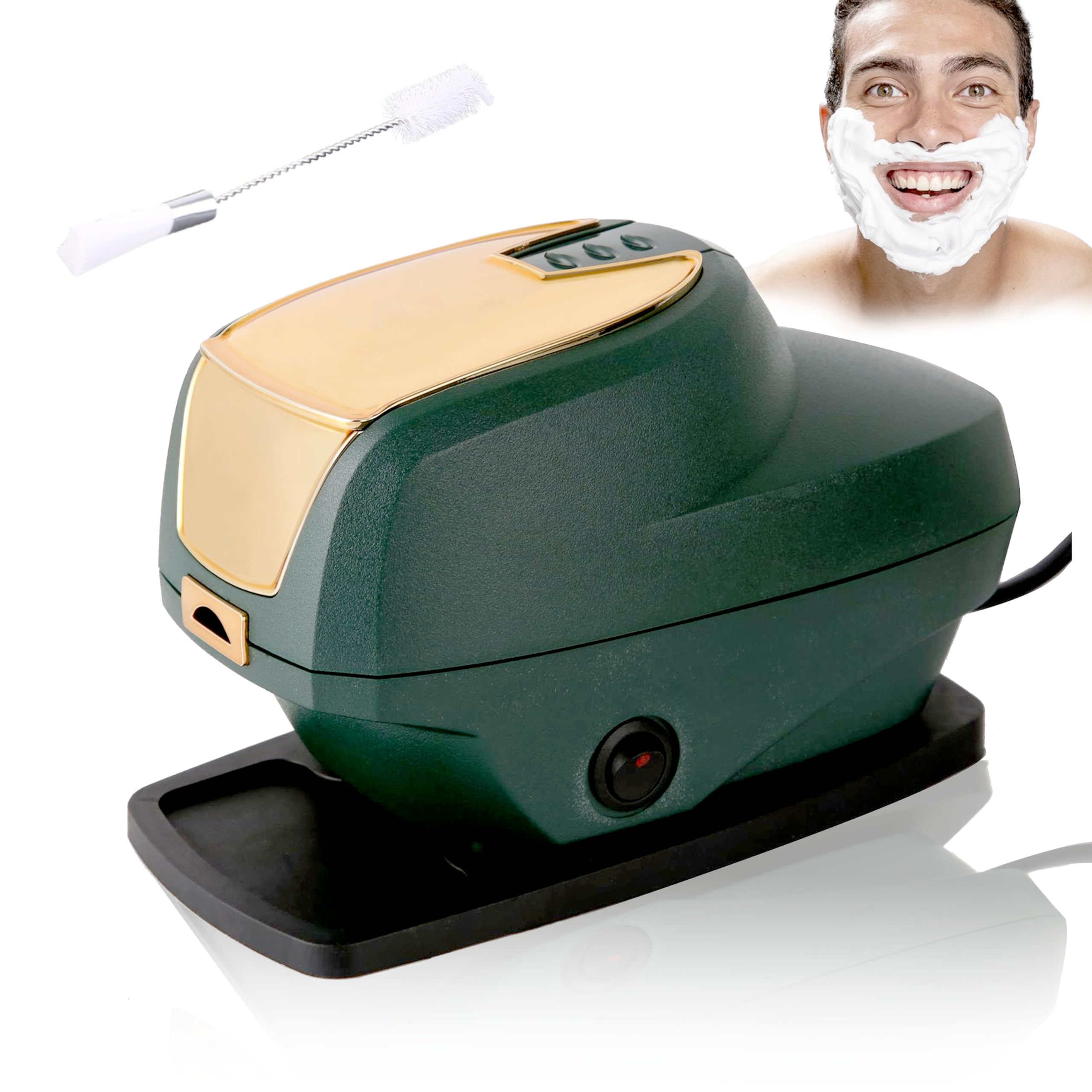 Professional Hot Lather Machine for Barbers & Home Use - Barber Shop Lather Warmer & Heated Shaving Cream Dispenser with US Plug (110V) - Perfect for Salon, Home Shaving & Grooming Routine
