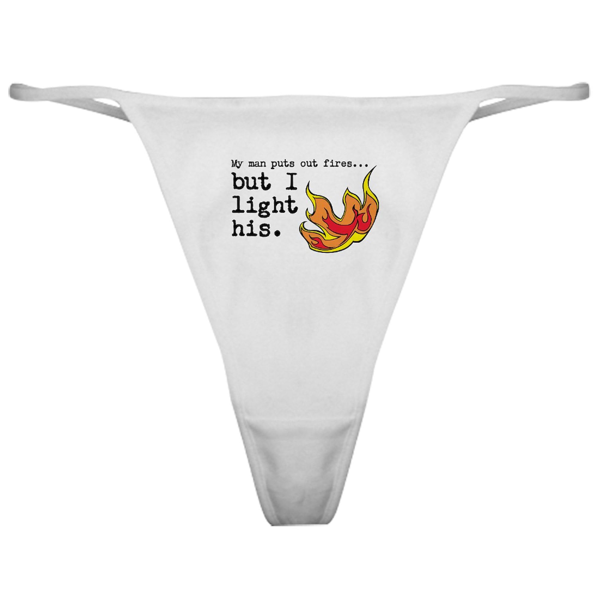 Firefighter's Girl Thong Underwear for Women - Sexy Lingerie Panties - Perfect for Valentine's Day, Anniversary Gifts & Role Play