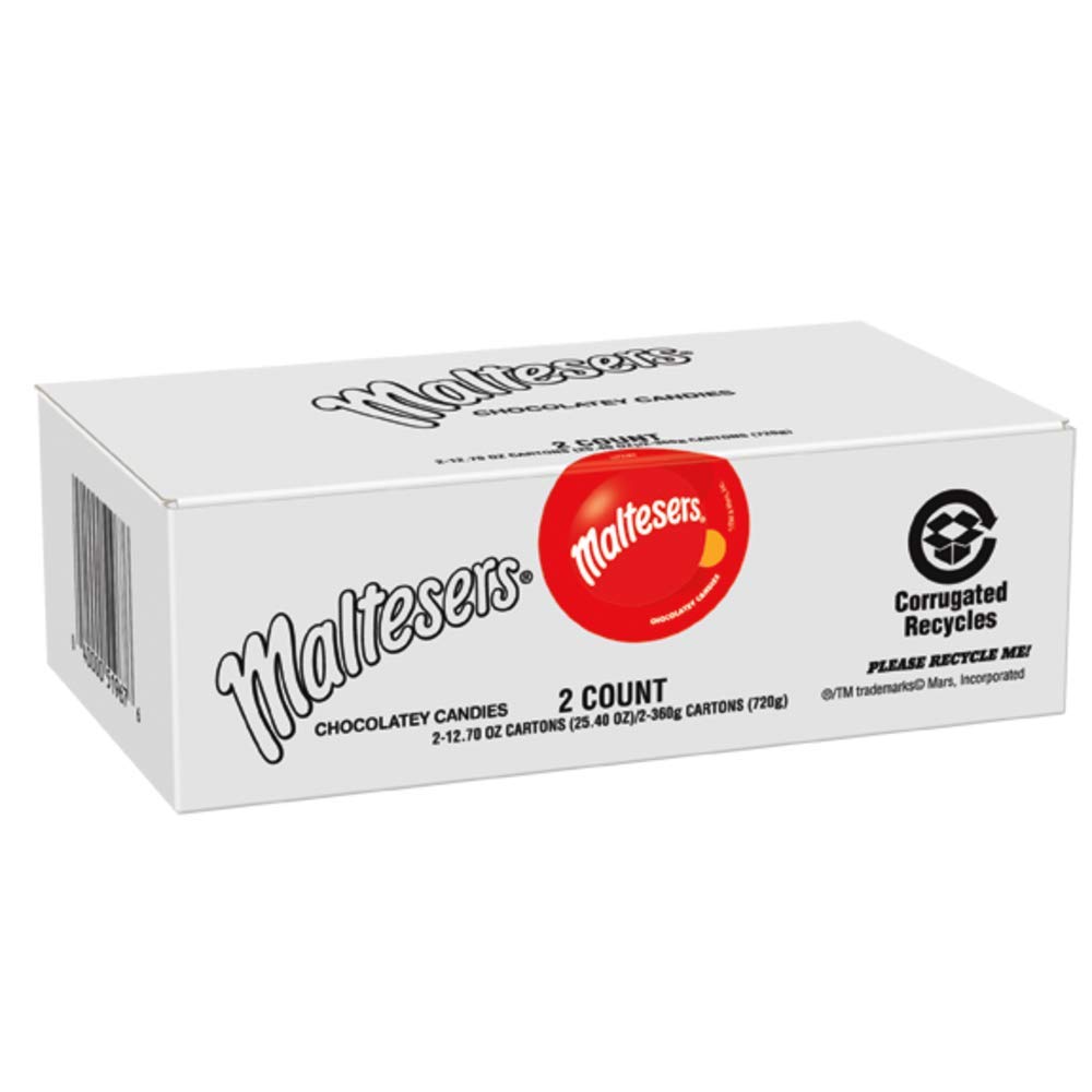 MALTESERS Original Milk Chocolate Candy Balls Gift Box 310g (Pack of 2) - Perfect for Birthday Gifts, Party Favors & Holiday Treats