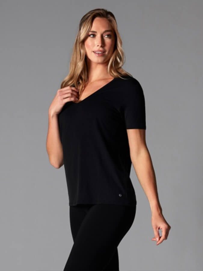 Tavi Everyday V Neck Women's Tee Top - Soft Comfortable Casual T-Shirt for Women | Perfect for Work, Weekend & Layering
