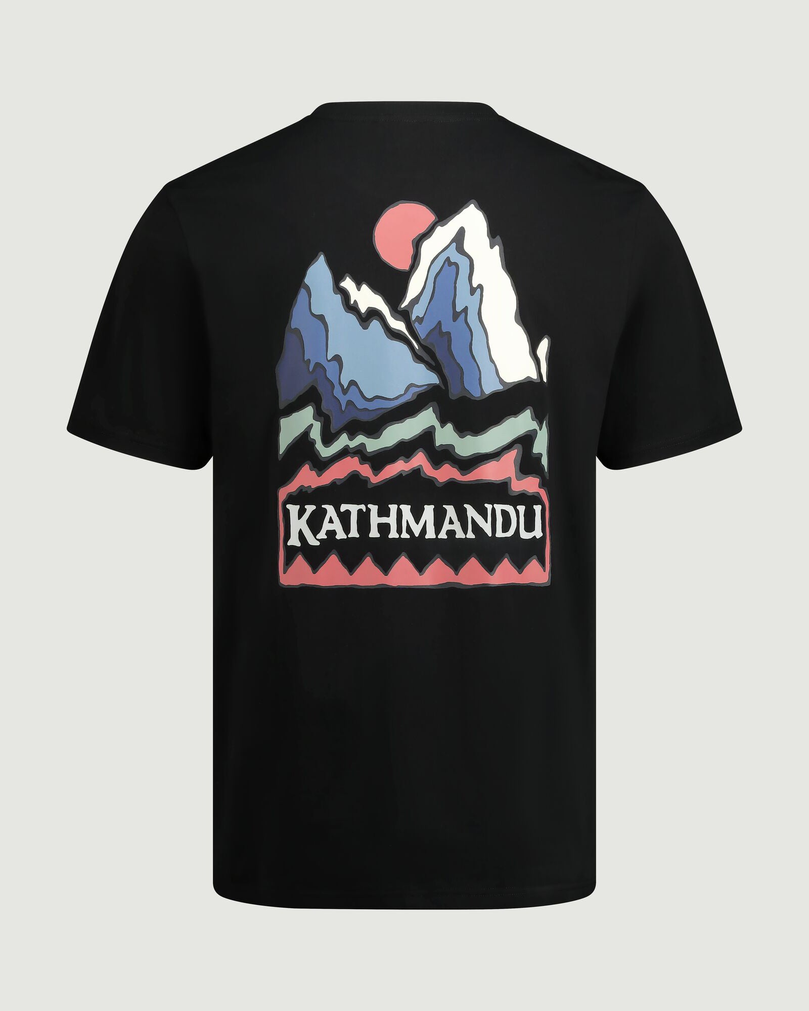 Men's Summit Print Organic Cotton T-Shirt - Black | Eco-Friendly Casual Wear for Everyday Comfort & Style