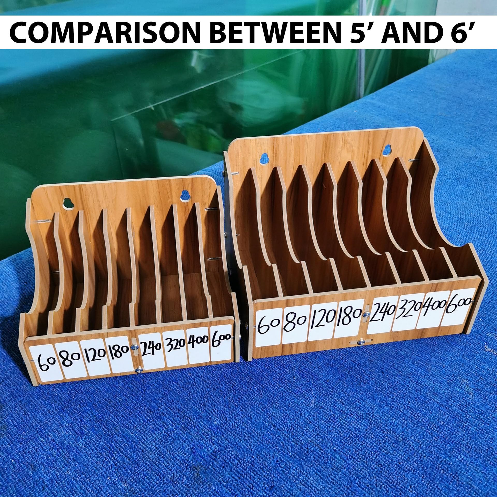8-Tier Heavy Duty 5 Inch Sandpaper Organizer – Premium Sanding Disc Storage Holder for Woodworking Tools, Workshop & DIY Projects – Compact & Durable Sandpaper Rack (Excluding Sandpaper) – 1 Pack, Brown – Perfect for Garage Organization & Craft Room Storage