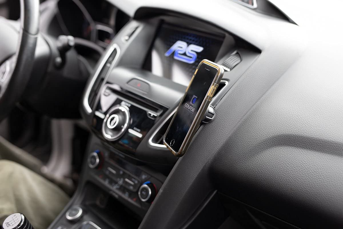 Course Motorsports DirectFit Wireless Charging Phone Mount for Ford Focus (2012-2018) - Auto-Grip Car Phone Holder & Charger (Black) | Perfect for Hands-Free Navigation, Music Control & Safe Driving