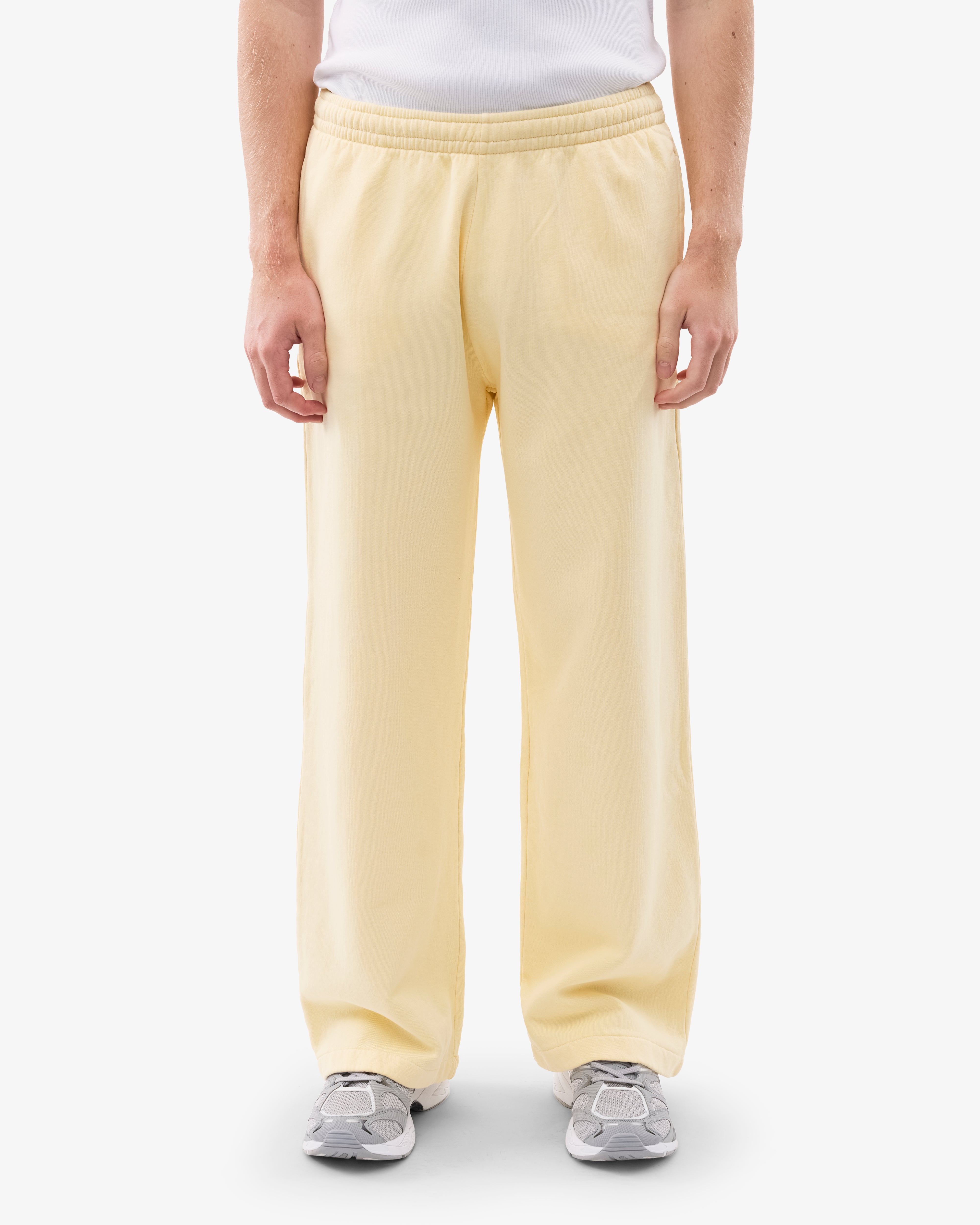 Organic Straight Leg Sweatpants for Women - Soft Yellow Comfortable Lounge Pants - Perfect for Yoga, Running Errands & Relaxing at Home