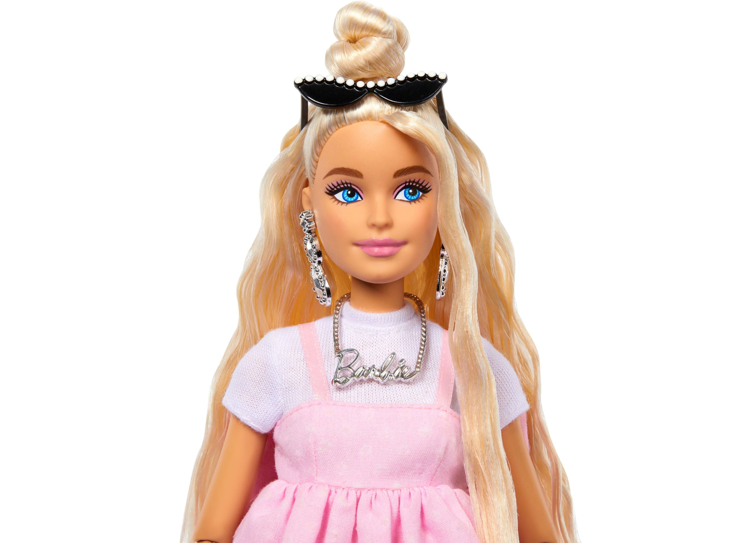 Barbie Deluxe Style Fashion Doll with Blonde Hair & Top Knot Bun - Perfect for Collectors, Gift Giving & Playtime Fun
