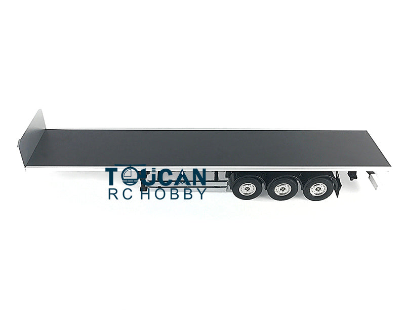 1/14 Scale RC Chassis Flatbed Semi Trailer - DIY Remote Control Tractor Truck Model for TAMIYA - Perfect for RC Car Enthusiasts & Collectors - Great for Racing, Off-Roading & Display Scenes