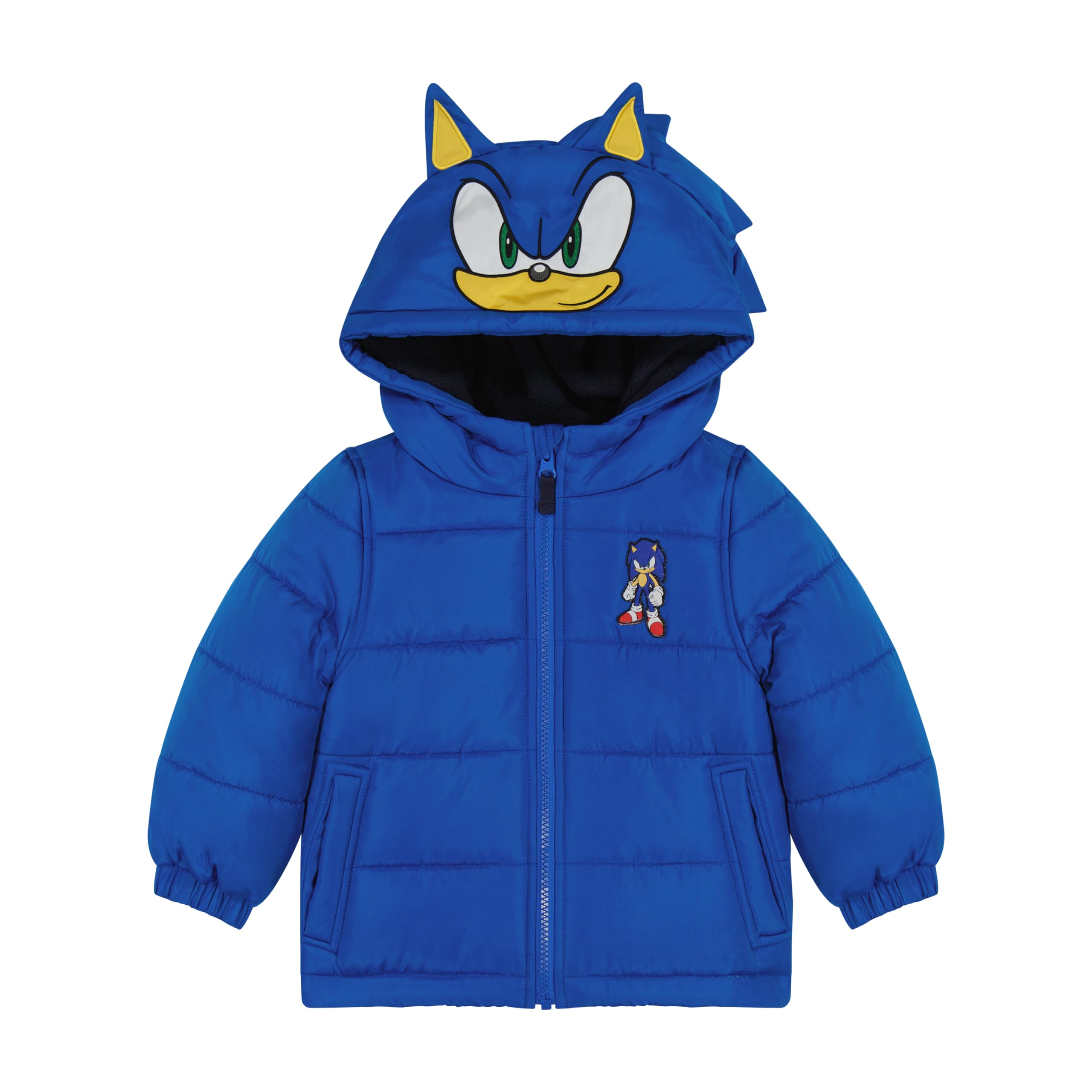 Sonic The Hedgehog Boys' Heavyweight 2-Piece Snow Bib & Jacket Set - Winter Snowsuit for Kids - Perfect for Skiing, Snowboarding & Outdoor Winter Play
