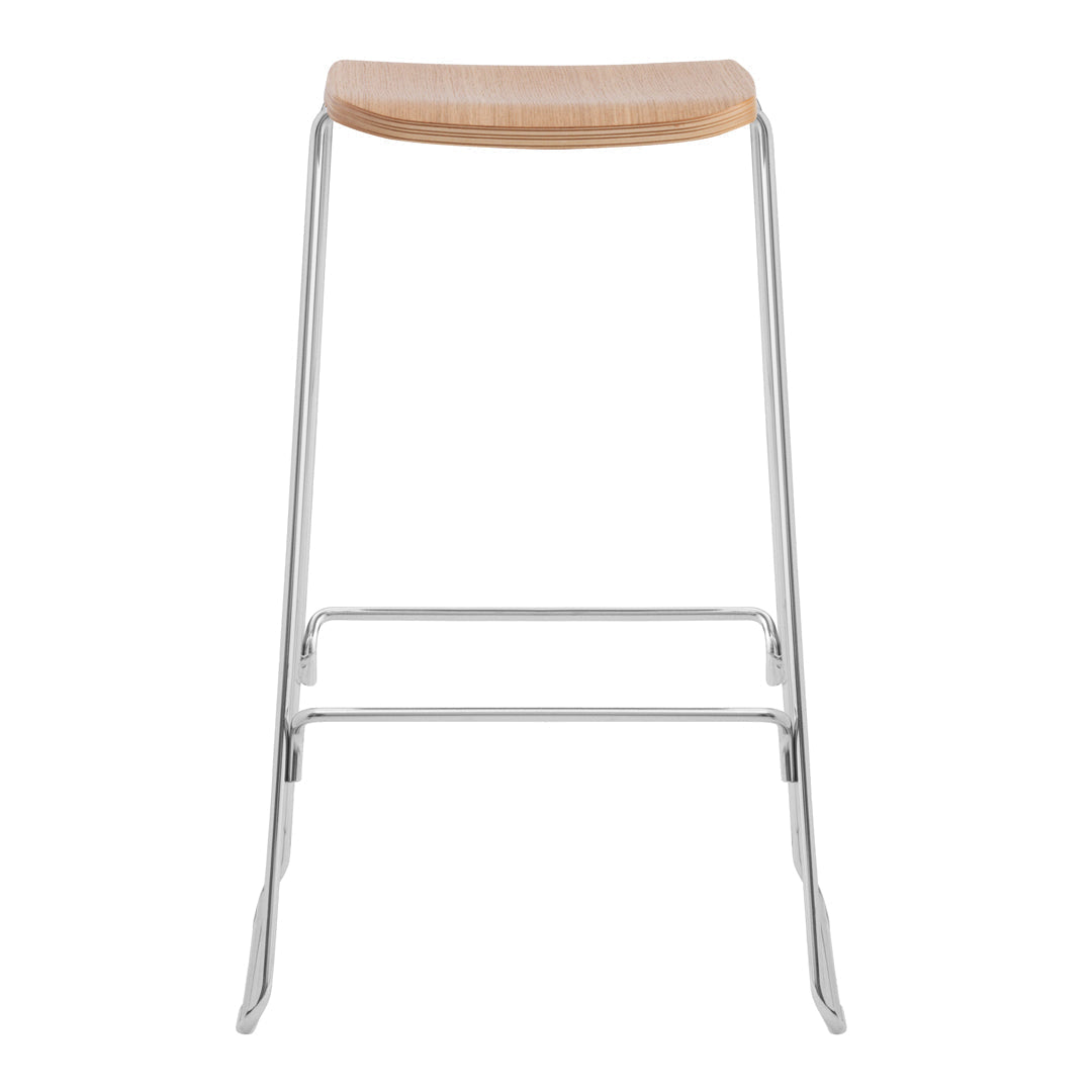 ISKOS Berlin Just Bar Stool by Normann Copenhagen - Modern Scandinavian Bar Stool for Kitchen Island, Breakfast Nook & Home Bar