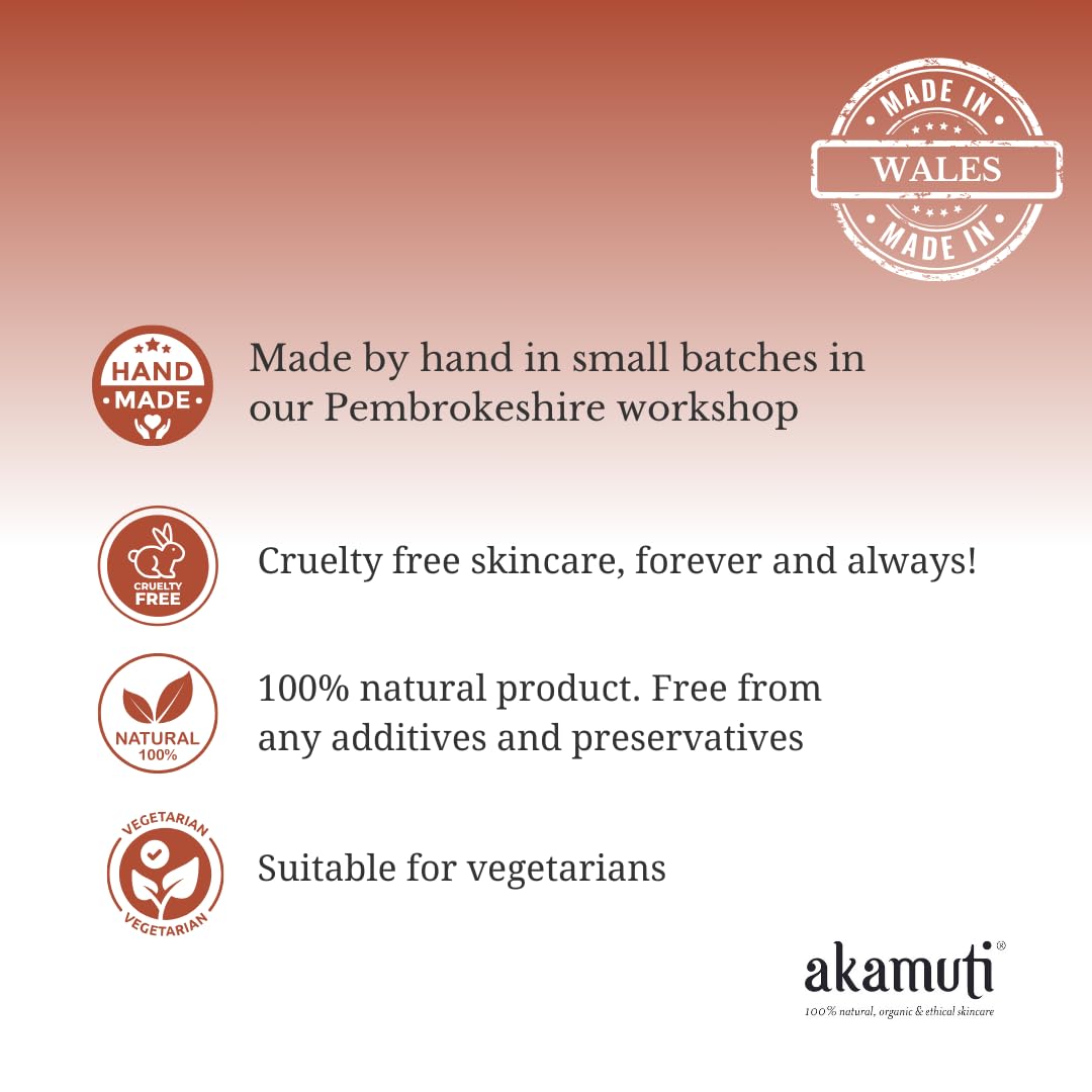 Akamuti Buttered Rose & Almond Hand Cream 50ml - Ultra Moisturizing & Nourishing for Dry Skin - Perfect for Winter Care, Office Use & Travel