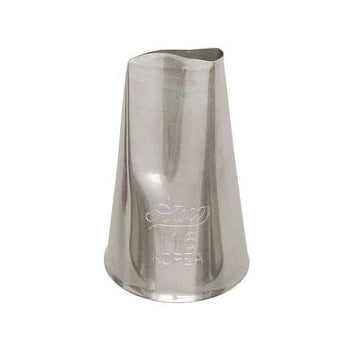 Ateco 116 Large Tube Decorating Tip for Cake Piping - 5/8 Inch Petal Design - Perfect for Wedding Cakes, Cupcakes & Pastry Decorating