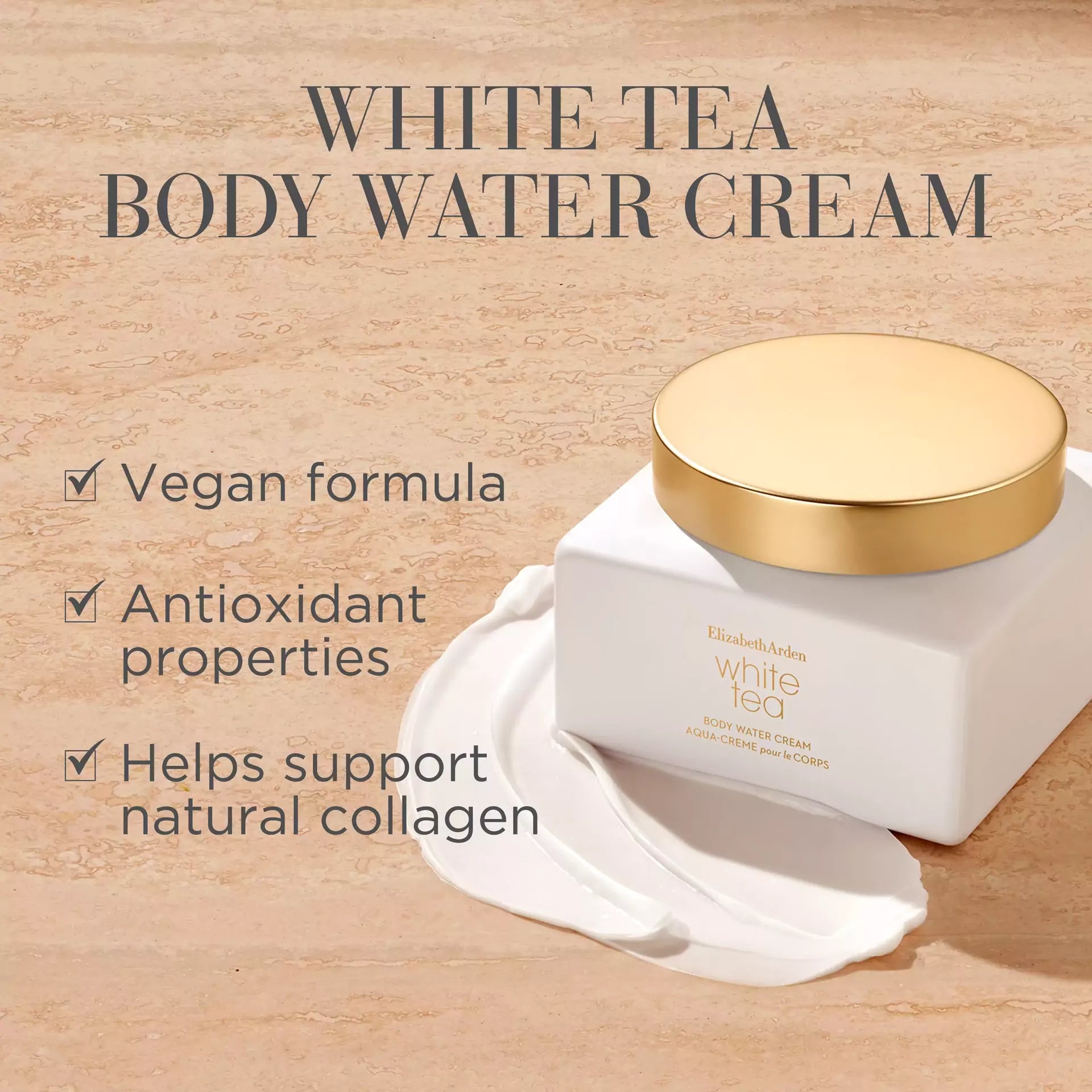 White Tea Body Water Cream - Hydrating Moisturizer for Dry Skin | Lightweight & Nourishing Face & Body Lotion | Perfect for Daily Skincare Routine & Post-Workout Hydration