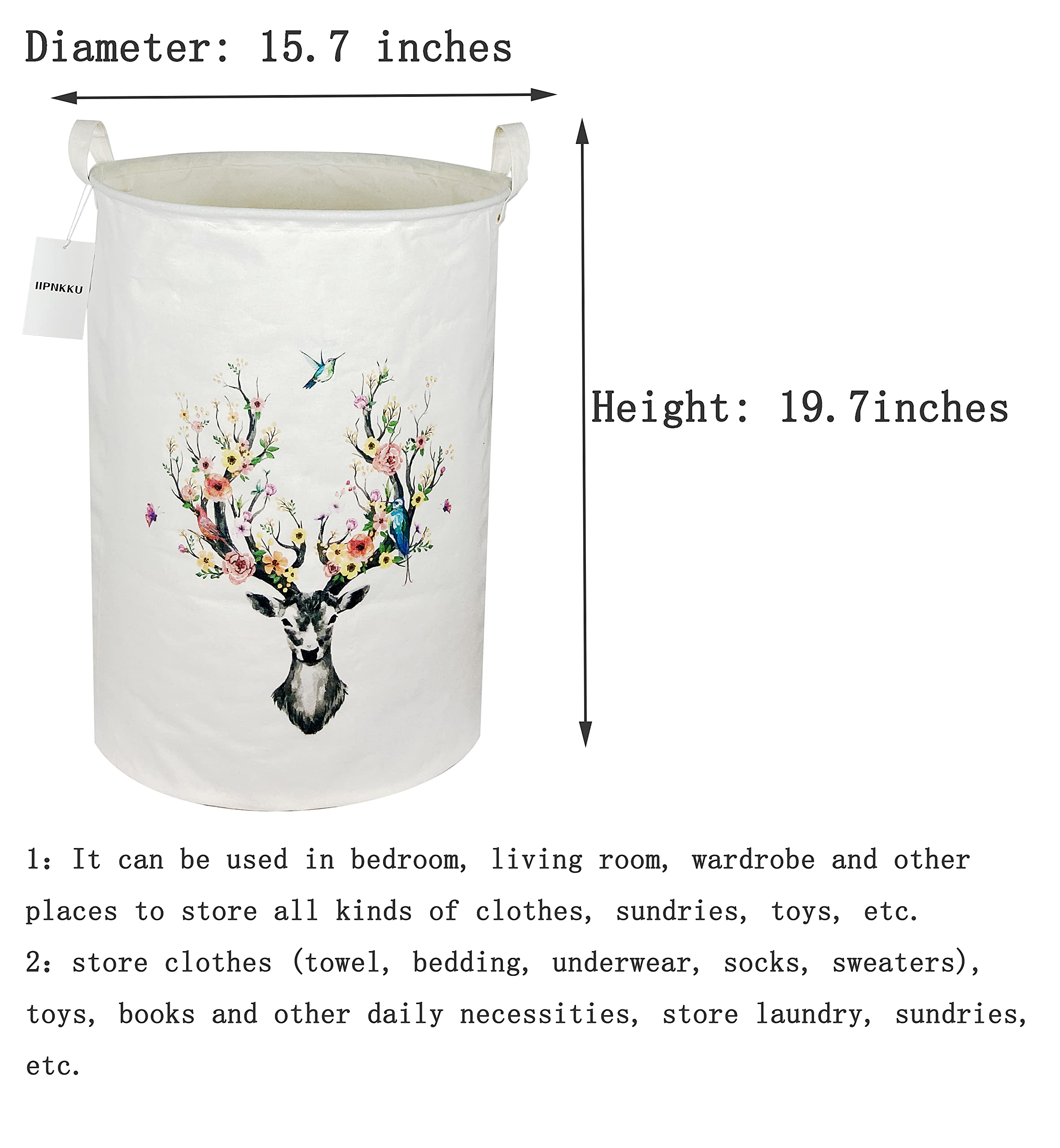Foldable Laundry Basket - Large Waterproof Storage Bin for Home & Nursery