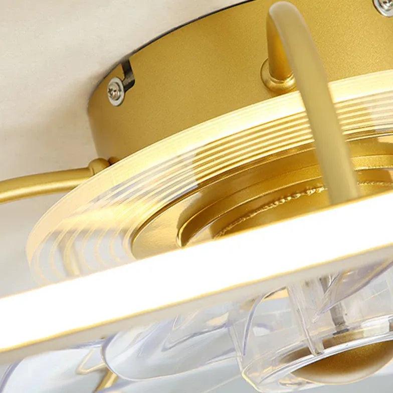 Pentagon Gold LED Ceiling Fan with Light Kit - Perfect for Bedroom, Living Room & Nursery - Energy Efficient & Quiet Operation