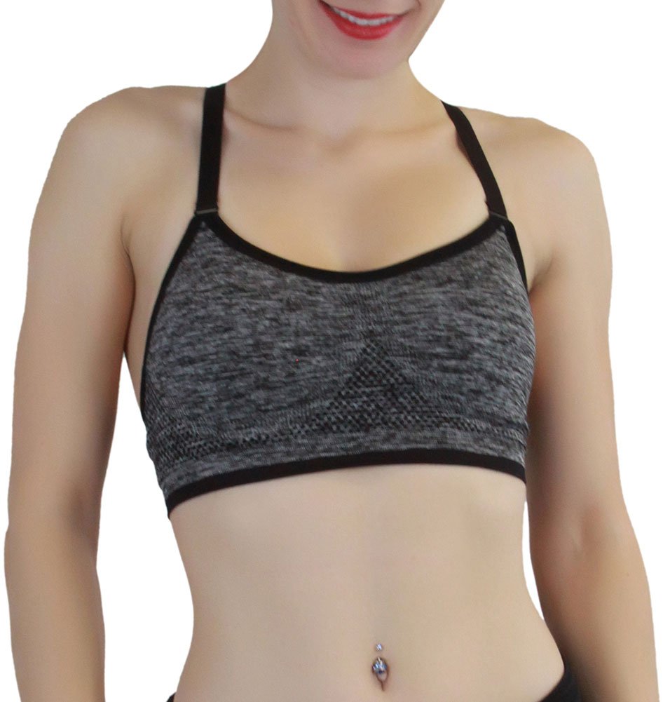 ToBeInStyle Women's Seamless Wire-Free Sports Bras & Bralettes - Supportive, Comfortable for Yoga, Running, Gym Workouts & Everyday Wear