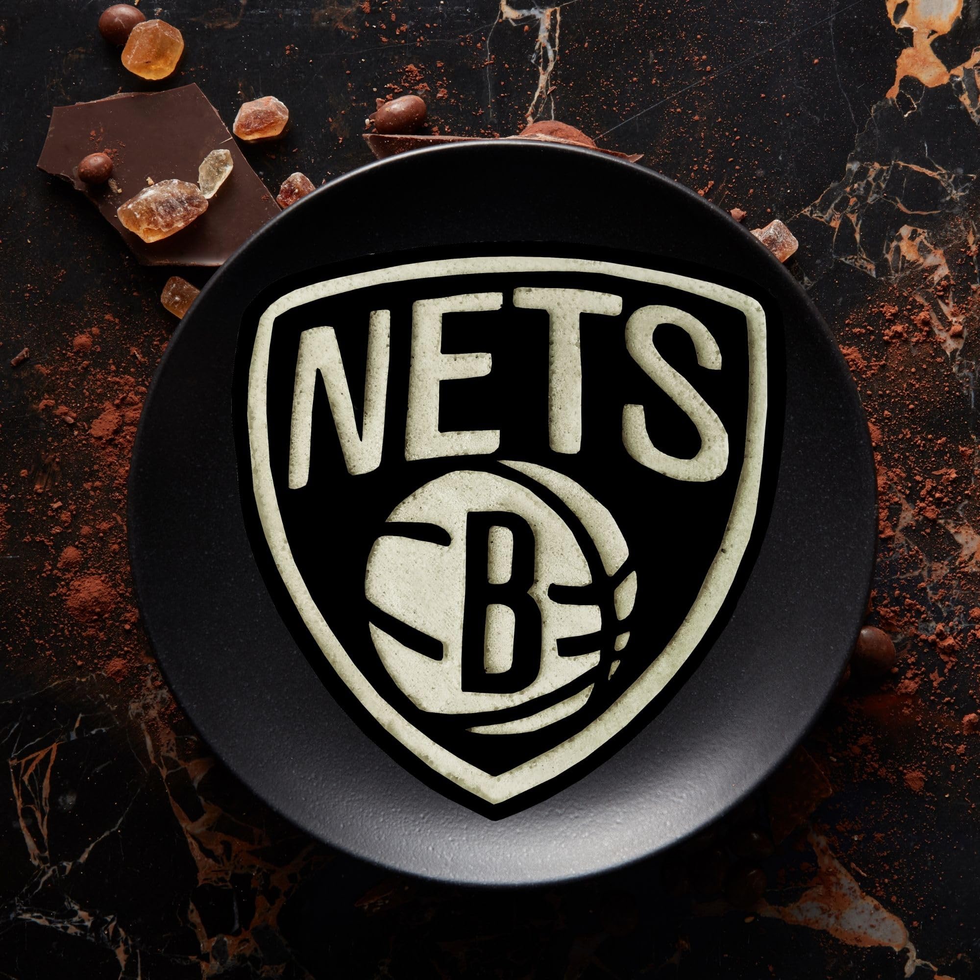 NBA Licensed Brooklyn Nets Logo Silicone Mold - Non-Stick & Dishwasher Safe - Perfect for Making Basketball-Themed Pancakes, Pizza, Cakes, Brownies, Chocolate - Great for Game Day Parties, Birthday Treats & Sports Fan Gifts