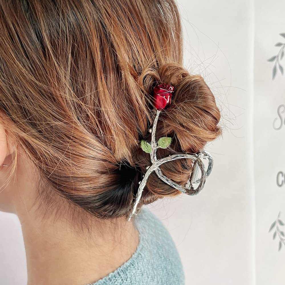 4 Inch Large Metal Hair Claw Clips - Non-Slip Gold Hair Clamps for Women with Thin or Thick Hair | Strong Hold Fashion Hair Accessories | Perfect for Updos, Ponytails & Everyday Styling | Great Gift Idea for Women