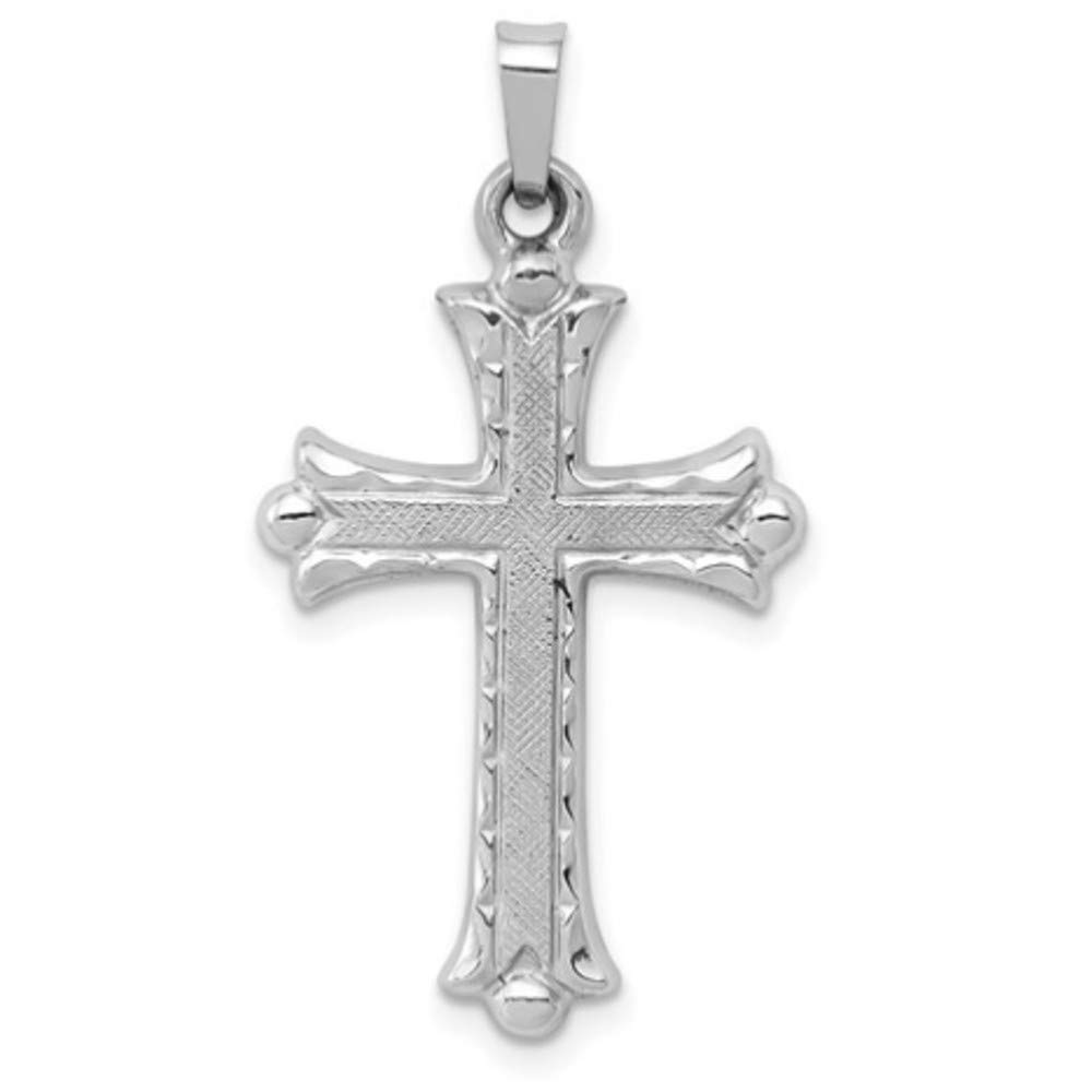 14K Yellow Gold, White Gold & Rose Gold Florentine Cross Pendant Necklace - Polished Religious Jewelry for Women & Men - Perfect for Baptism, Confirmation & Everyday Faith Wear