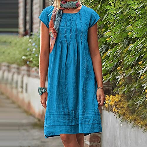 Linen Dress Sky Blue