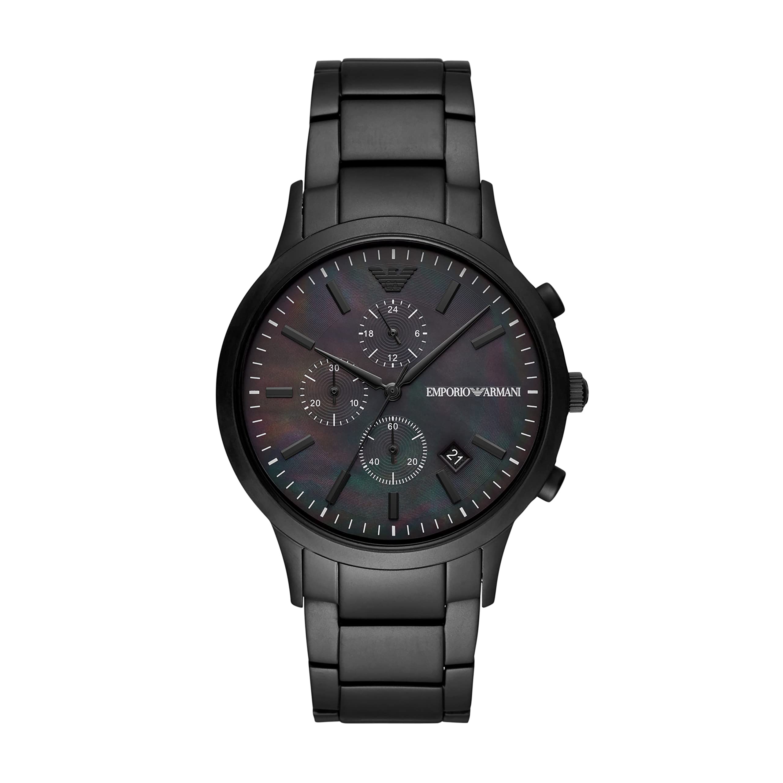 Emporio Armani Men's Chronograph Dress Watch - Luxury Stainless Steel Analog Wristwatch for Business, Formal & Casual Wear