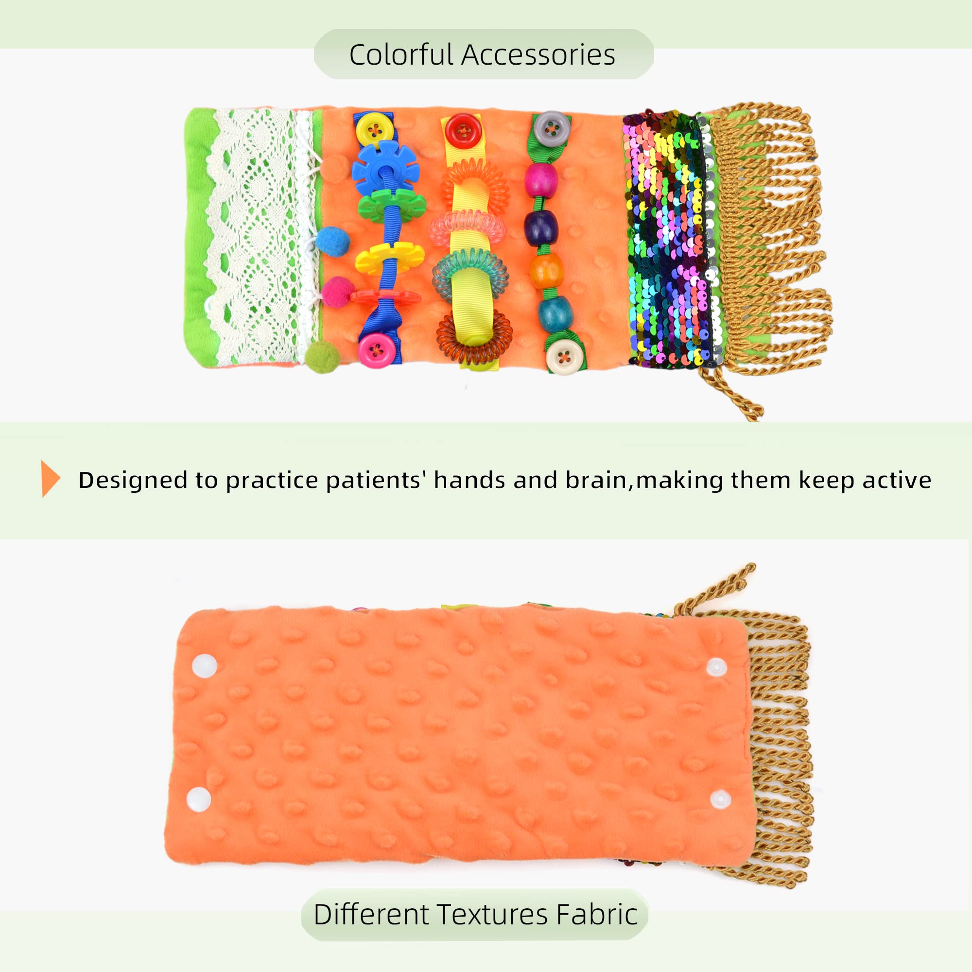 Sensory Toys for Alzheimer's and Dementia Patients - Anxiety Relief Fidget Wrist Cuff & Arm Pillow for Autism, Stress, and Cognitive Therapy - Perfect for Calming, Therapy Sessions, and Home Care