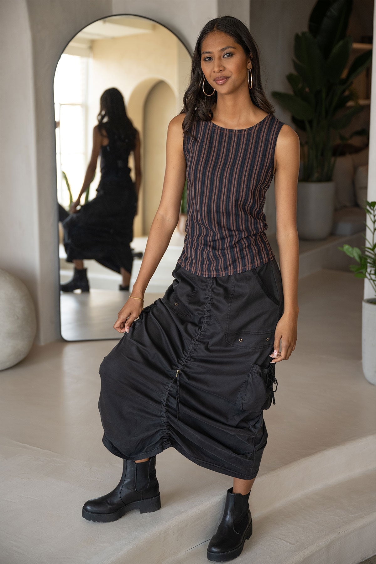 Stylish Macken Skirt for Women - Classic Black A-Line Skirt | Perfect for Office, Party & Casual Wear | Comfortable & Fashionable