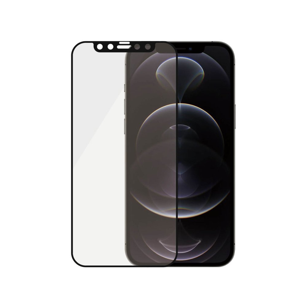 PanzerGlass Edge Anti-Blue Light Screen Protector for iPhone 12 & 12 Pro - Black | HD Clear Protection for Eye Strain Reduction | Perfect for Office Work, Gaming & Nighttime Use