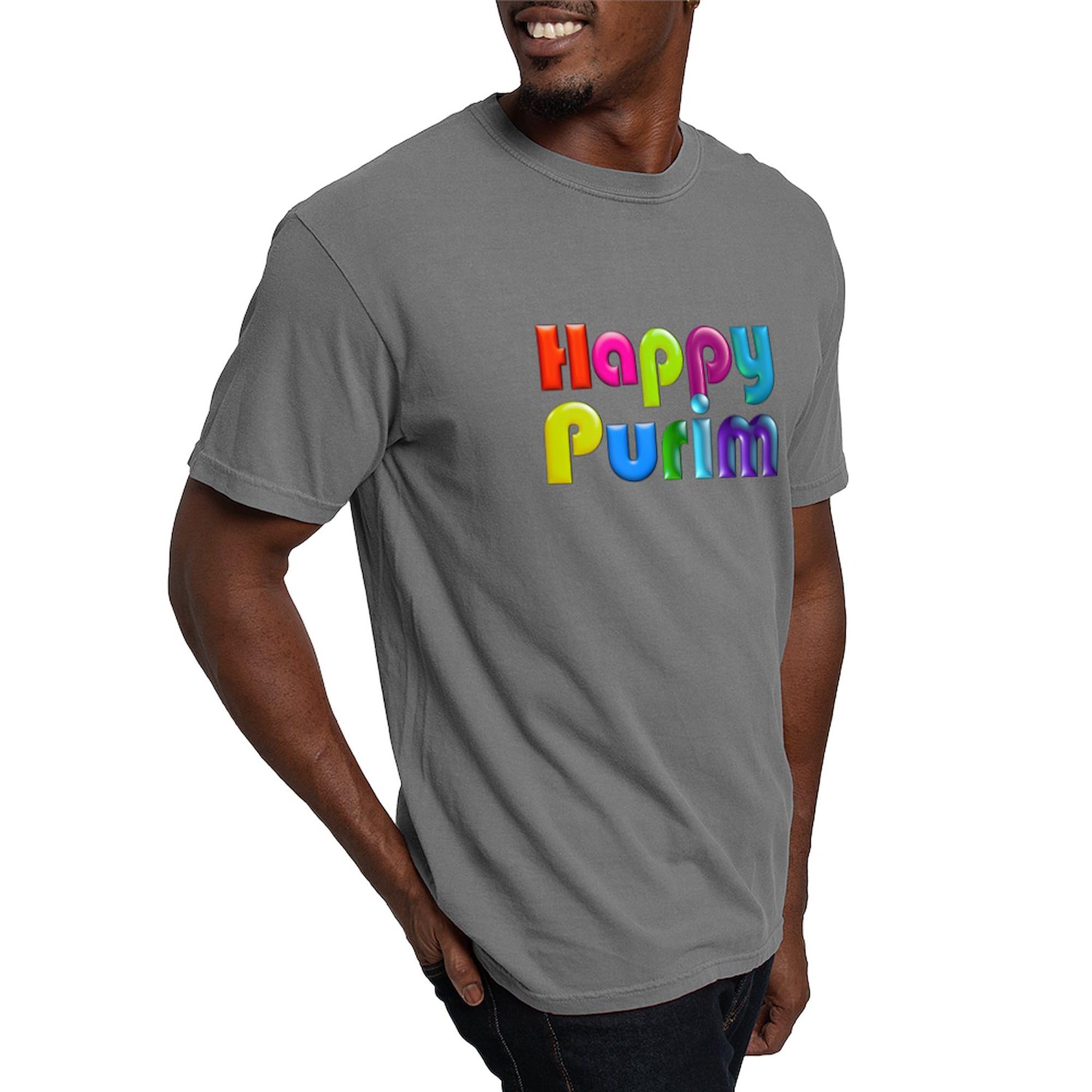 Happy Purim T-Shirt for Men - Comfort Colors® Soft Cotton Casual Tee - Perfect for Jewish Holidays, Festivals & Celebrations