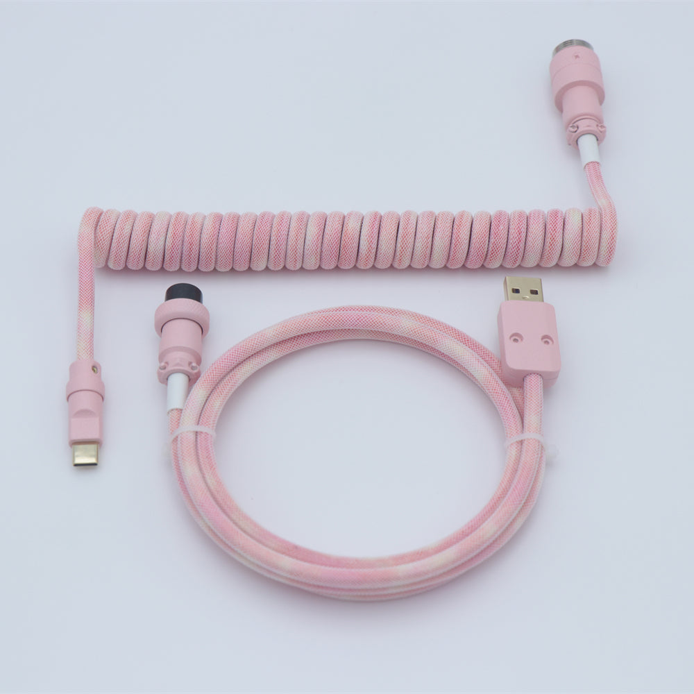 YUNZII Mystery Bundles - Handmade Pastel Aviator Coiled Cable for Keyboard & Gaming Accessories | Perfect for Mechanical Keyboards, PC Setup, and Gift Giving