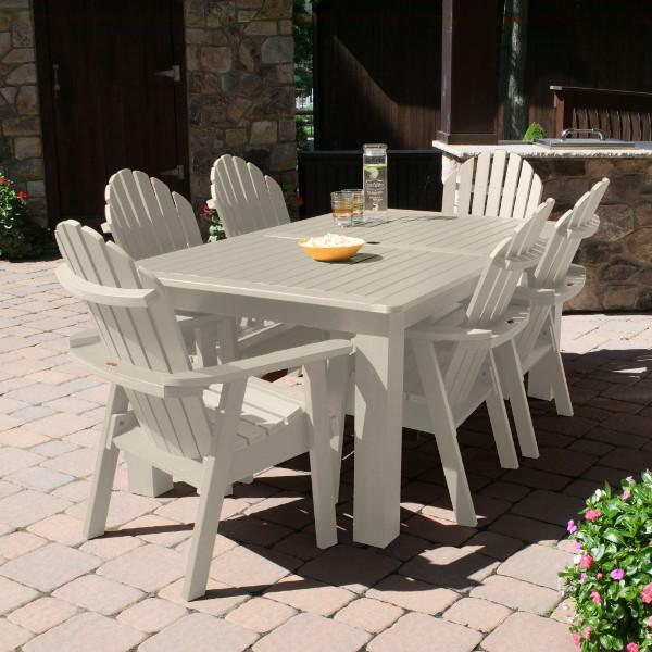 Hamilton Adirondack 7-Piece Rectangular Outdoor Dining Set - Patio Furniture for Backyard, Garden & Poolside Dining
