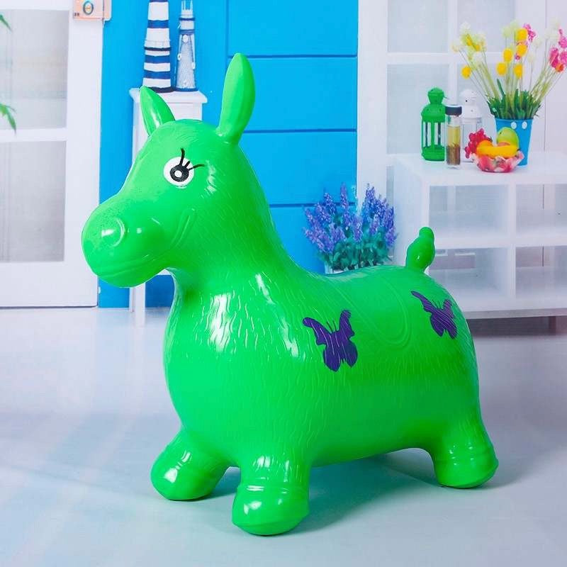 Pink or Green Animal Hopper Horse - Bouncy Ride-On Toy for Kids, Indoor & Outdoor Play, Birthday Gift Idea