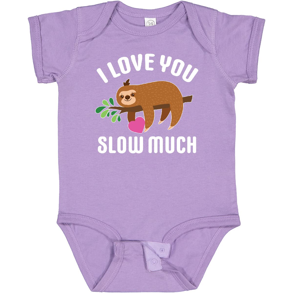 Inktastic Valentine's Day 'I Love You Slow Much' Cute Sloth Baby Bodysuit - Perfect for Valentine's Gifts, Baby Showers & Family Photos
