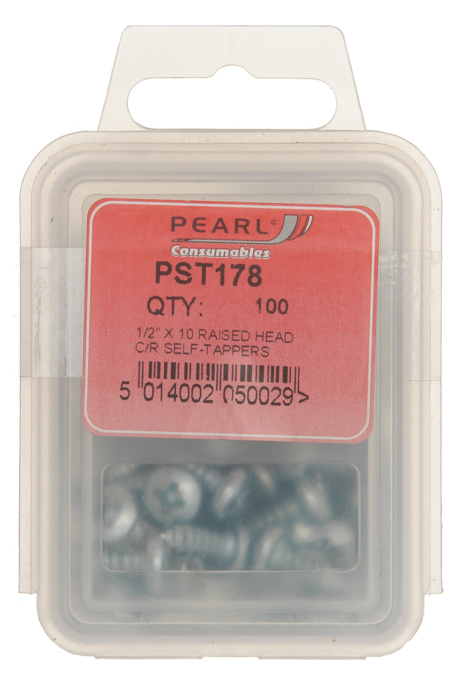 Pearl PST178 10-Pack 1/2-Inch Cross Panhead Screws - Stainless Steel Construction for Furniture, Cabinets & DIY Projects